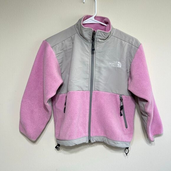 The North Face Pink Gray Full Zip Jacket Small Youth Girls - Picture 1 of 9